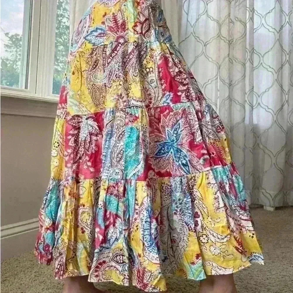 Lauren Ralph Lauren floral tiered maxi skirt